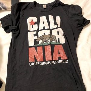black california short sleeved t shirt